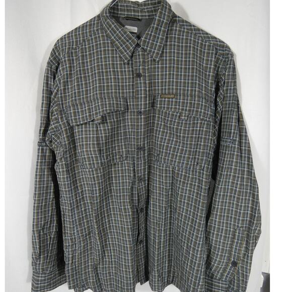 Columbia Other - Columbia Titanium Men's L Button Up Collared Shirt Plaid Hiking Camping Fishing